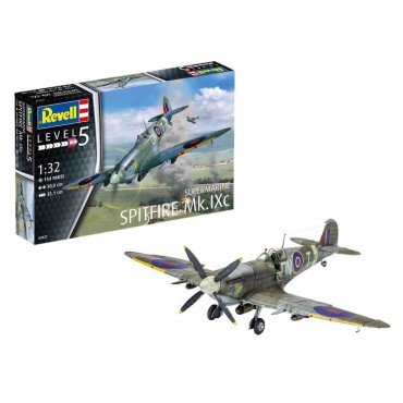 KIT PARA MONTAR REVELL AVIÃO SUPERMARINE SPITFIRE MK.IXC 1/32 154 PEÇAS REV 03927